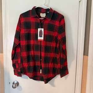 Weatherproof Vintage Red and Black Checkered Shirt